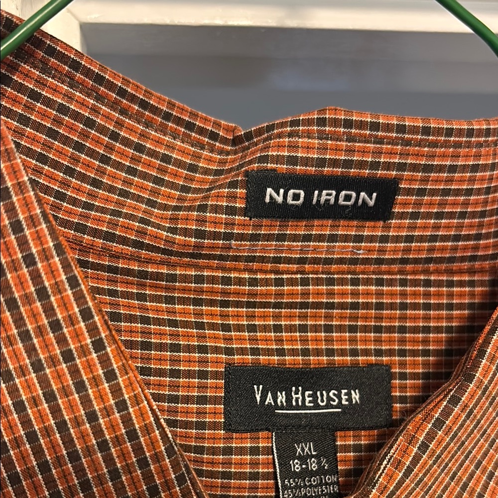 Van Heusen No Iron Plaid Shirt XXL